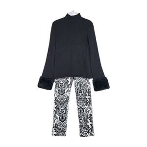 Janie And Jack Girls Set Sweater Size 12 Leggings Size 10